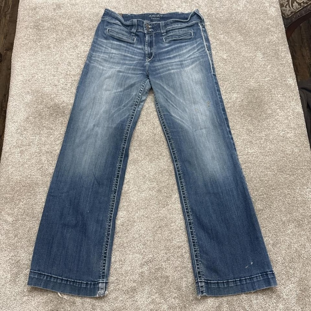 Ariat Marine Denim Trousers Men's Size 33R Workwear Jeans Western Riding Pants